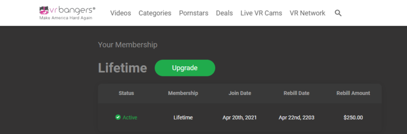 VRBANGERS.COM Premium Lifetime Subscription